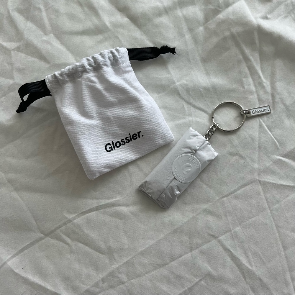Glossier limited edition LA cellphone keychain